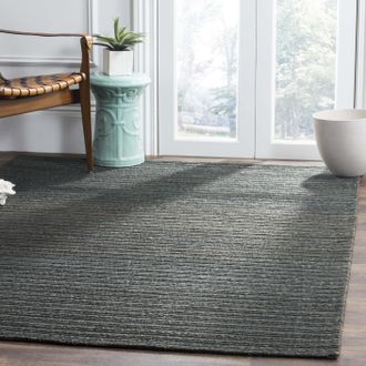 Safavieh Cape Cod Hand Made Area Rug, Dark Green Solid / Tonal Style Non-Shedding