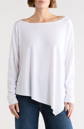 Go Couture Tie Dye Asymmetrical High-Low Hem Sweater in Ivory at Nordstrom Rack, Size X-Large