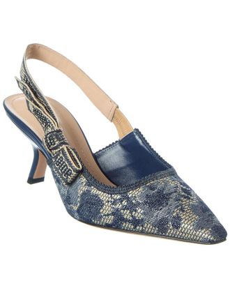 Dior Jadior Jacquard & Leather Slingback Pump