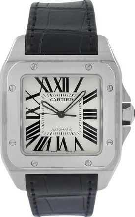 Cartier Pre-owned Cartier Santos 100 Large Silver Dial Mens Watch W20073X8