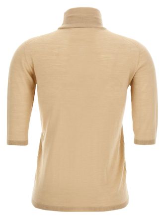 Max Mara Womens Beige Virgin Wool Cardigan Clothing