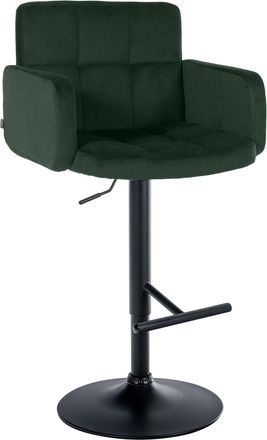 Clp Clp - Taburete De Bar Los Angeles En Terciopelo Verde Oscuro Negro