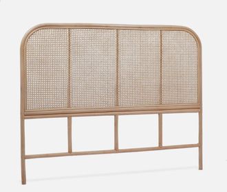 Sweeek Sweeek - Cabecero De Rat&aacute;n Natural Y Ca&ntilde;a, Sumatra, Madera, 140x3x110 Cm