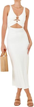 L*Space Camille Fitted Ribbed Dress In White