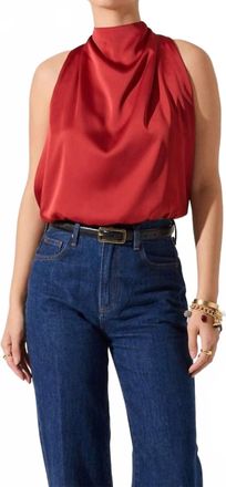 Astr Joleisa Sleeveless Top In Rust