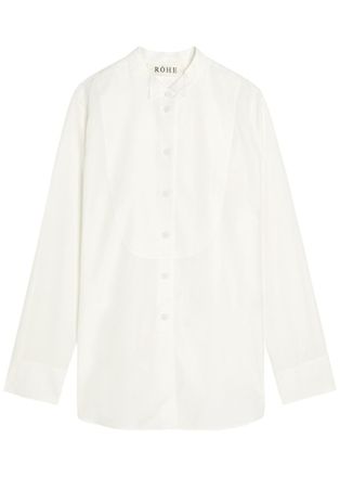 R&oacute;he Tuxedo Woven Shirt - White - 38 (UK10 / S)