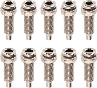 OEM 10 Terminales De Panel De Lat&oacute;n Niquelado De 4 Mm Con Tuercas M6 Para Equipos Electr&oacute;nicos Industriales