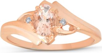 Pompeii3 1/2ct Morganite & Diamond Ring 14K Rose Gold