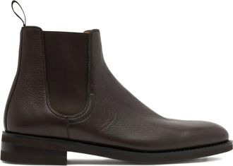 Bally elasticated panel Chelsea boots - men - Calf Leather/Deer Skin/Rubber/Nylon - 41.5 - Brown