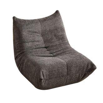 Urban Meuble Sill&oacute;n con revestimiento de suelo de chenilla gris, estilo retro chic