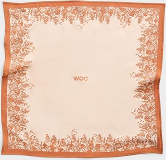 Le 31 Mens Orange floral trim tie scarf Exclusive collection from Italy