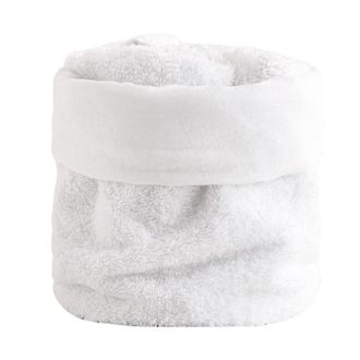 Biancoperla ORIGINE Basket + 4 Washcloths, White
