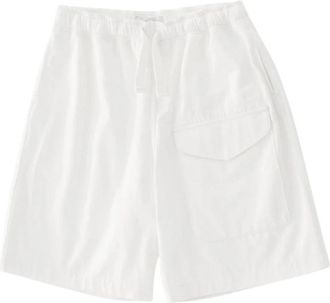 STUDIO NICHOLSON Ikaria Short - Heren - Korte Broeken - Wit - L - Katoen - Korte Broeken