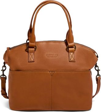 American Leather Co. Carrie Dome Satchel in Saddle Smooth at Nordstrom Rack