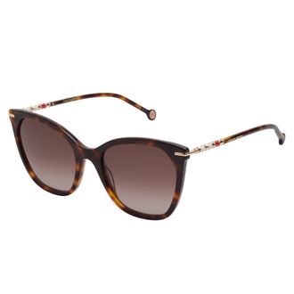 Carolina Herrera Womens Acetate Butterfly Sunglasses HER0091S for Women - Brown - One Size