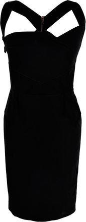 Roland Mouret Square Neck Mini Dress in Black Viscose