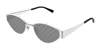 Gucci GG1853S 002 Womens Sunglasses Silver Size 55 - Free RX Lenses - Free RX Lenses