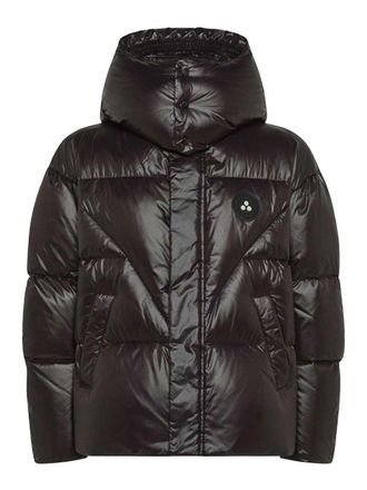 Peuterey Black Down Jacket With Hood And Logo
