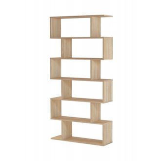 Calicosy Biblioteca con 6 compartimentos - A192 cm - Efecto Roble artesanal