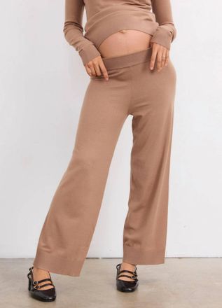 Hatch Softsculpt Knit Crop Pant In Mocha