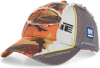 Martine Rose Print Collage Baseball Cap in Orange Camo at Nordstrom