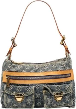 Louis Vuitton Pre-owned Baggy Shoulder Bag - Dames - Vintage Schoudertas - Blauw - ONE Size - Leer - Vintage