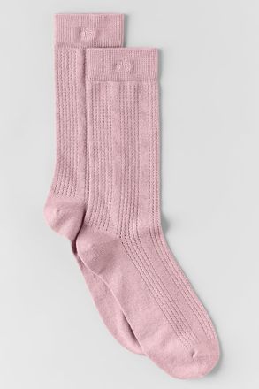 Alo | Cashmere Mesh Socks in Vintage Pink, Size: Medium