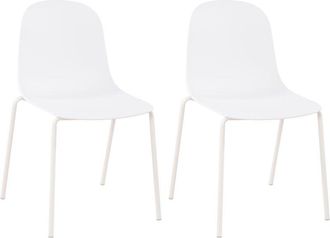 Clp Set di 2 sedie Hardin bianco