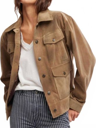 Free People Night Ranch Vegan Jacket In Antique Bronze