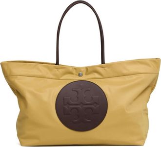 Tory Burch Ella Twist Reversible Tote - Dames - Shoppers - Bruin - ONE Size - Leer - Tassen