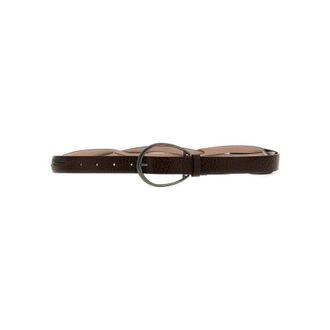 Brunello Cucinelli Womens Dark Brown Leather Belt