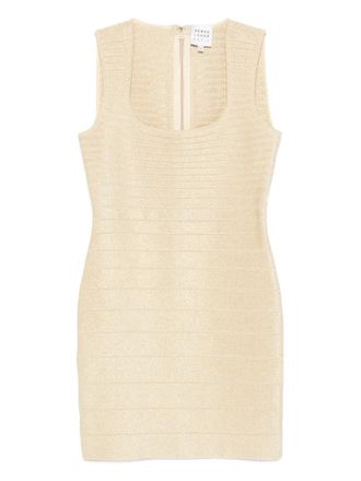 Hérve Léger Abito corto Mirabel a coste - Oro