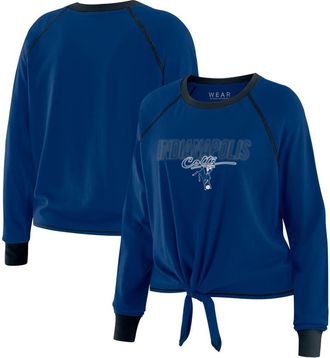 WEAR by Erin Andrews Womens WEAR by Erin Andrews Royal Indianapolis Colts Tie-Front Long Sleeve T-Shirt at Nordstrom, Size X-Large