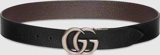 Gucci GG Marmont Reversible Belt, Black, Leather