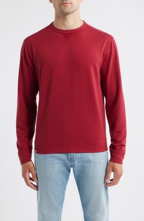 Johnnie-O Willard Crewneck Sweatshirt in Malibu Red at Nordstrom, Size Large