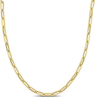 Amour 4 Mm Oval Link Necklace In 14K Yellow Gold, 30 In