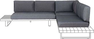 Beliani Set di copricuscini da esterno per cuscini per sedili e schienali di divani Grigio Mykonos