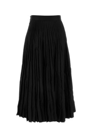 Balenciaga Womens Black Wool Skirt Exterior: Gonne