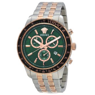 Versace Sport Chrono Quartz Green Dial Mens Watch VEZCA0424