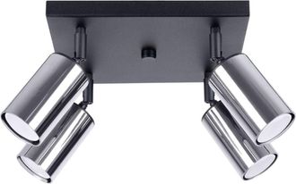 Sollux Lighting L&aacute;mpara de techo negro/cromo acero alt. 19