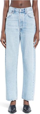 A Gold E Vintage Denim Jeans met Distressed Details - Dames - Regular Fit Jeans - Blauw - W23 - Denim - Jeans