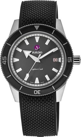 Rado Captain Cook Automatic Grey Dial Rubber Strap Mens Watch R32505019
