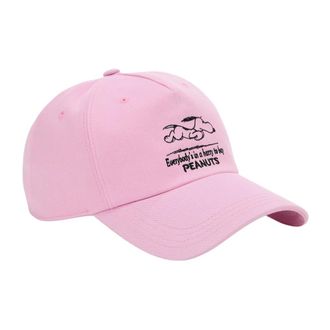 Iceberg Gabardine baseball cap met Peanuts-borduursel - Heren - Petten - Roze - ONE Size - Katoen - Accessoires