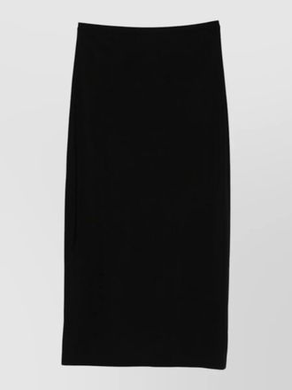 Norma Kamali belted midi skirt off shoulder slit