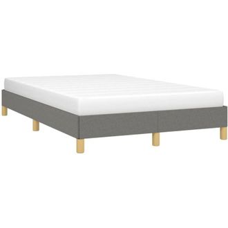 vidaXL Estructura de cama sin colchón tela gris oscuro 120x200 cm Vidaxl