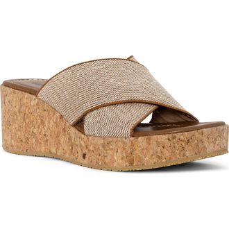 Donald J Pliner Platform Wedge Sandal in Saddle at Nordstrom Rack, Size 8.5