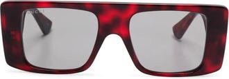 Gucci Occhiali da sole squadrati - Marrone