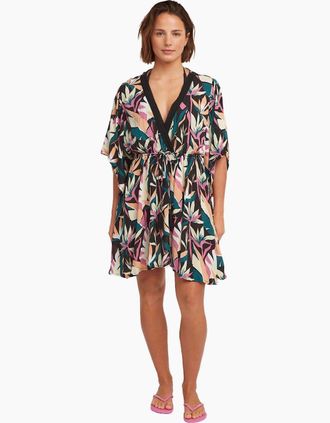 O'Neill Womens ONeill Womens Essentials Tokeena Cover Up Dress - Black Tropicana - Size: 10/8