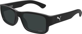 Puma PU0521SA Asian Fit 001 Mens Sunglasses Black Size 57 - Free RX Lenses - Free RX Lenses