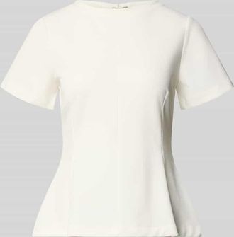 s.Oliver Black Label Shaped Fit T-Shirt mit Mittelnaht in Weiss, Gr&ouml;&szlig;e 38